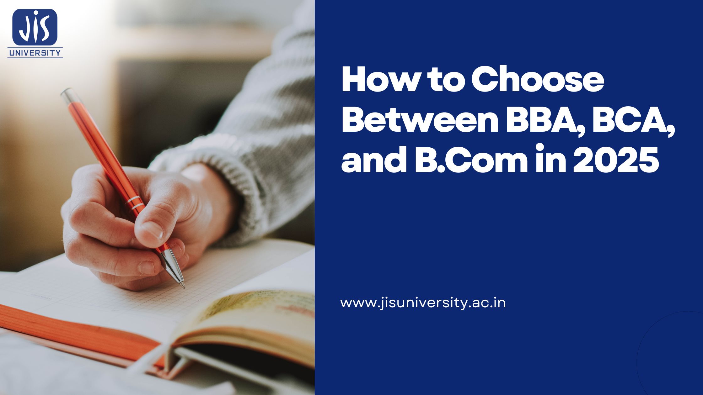 How to Choose Between BBA, BCA, and B.Com in 2025