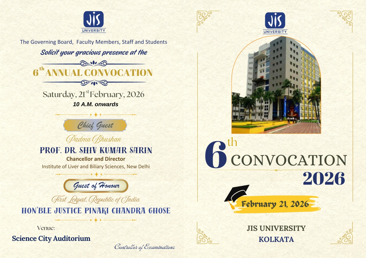 JIS University 6th Convocation 2026