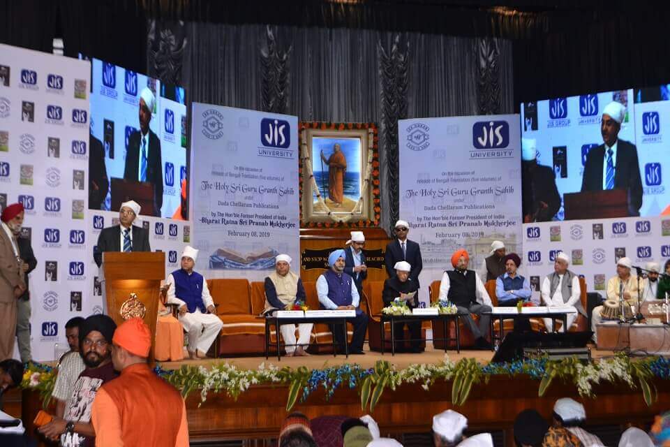 Book Release of Bengali translation of The holy Sri Guru Granth Sahib (in 5 volumes) by former President of India and Bharat Ratna Shree Pranab Mukherjee on February 8th, 2019 at the Swami Vivekananda Hall of Ramkrishna Mission Institute of Culture, Golpark, Kolkata. People from all sections of the society took part in this jampact historic event.